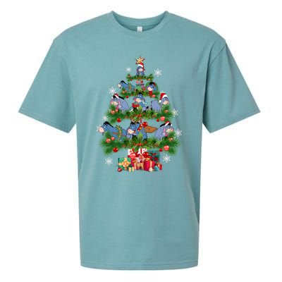 Eeyore Christmas Tree Friends Eeyore Christmas Sueded Cloud Jersey T-Shirt