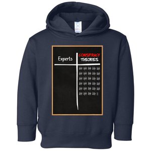 Experts Conspiracy Theorists White And Red Text Toddler Hoodie