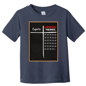 Experts Conspiracy Theorists White And Red Text Toddler T-Shirt