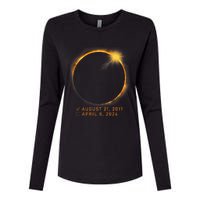 Eclipse Checklist Total Solar Eclipse April 8 2024 Eclipse Womens Cotton Relaxed Long Sleeve T-Shirt