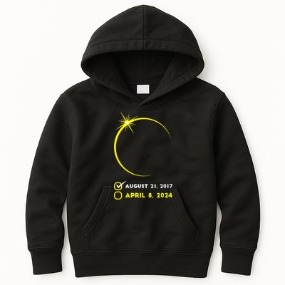 Eclipse Checklist Total Solar Eclipse April 8 2024 Eclipse Kids Hoodie