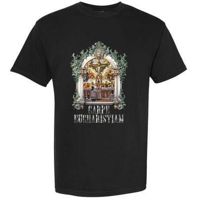 Eucharistic Consecration Traditional Latin Mass Catholic Garment-Dyed Heavyweight T-Shirt