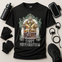 Eucharistic Consecration Traditional Latin Mass Catholic Cooling Performance Crew T-Shirt