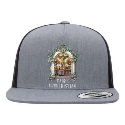 Eucharistic Consecration Traditional Latin Mass Catholic Flat Bill Trucker Hat