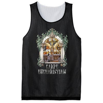 Eucharistic Consecration Traditional Latin Mass Catholic Mesh Reversible Basketball Jersey Tank