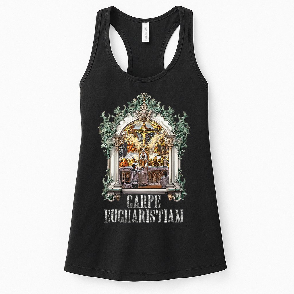 Eucharistic Consecration Traditional Latin Mass Catholic Womens Tank Top