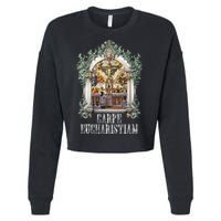 Eucharistic Consecration Traditional Latin Mass Catholic Cropped Pullover Crew