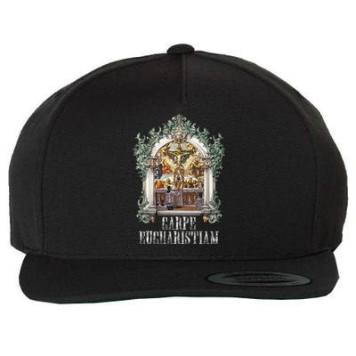 Eucharistic Consecration Traditional Latin Mass Catholic Wool Snapback Cap