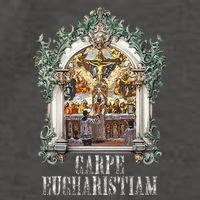 Eucharistic Consecration Traditional Latin Mass Catholic Vector Backpack