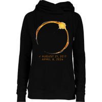 Eclipse Checklist Total Solar Eclipse April 8 2024 Eclipse Womens Funnel Neck Pullover Hood