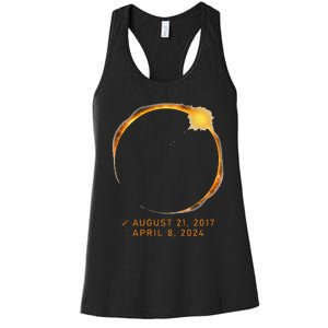 Eclipse Checklist Total Solar Eclipse April 8 2024 Eclipse Women's Racerback Tank