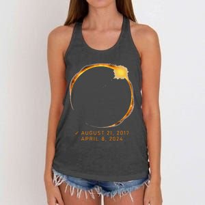 Eclipse Checklist Total Solar Eclipse April 8 2024 Eclipse Women's Knotted Racerback Tank