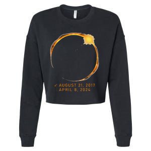 Eclipse Checklist Total Solar Eclipse April 8 2024 Eclipse Cropped Pullover Crew