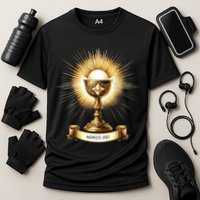 Eucharistic Consecration Traditional Latin Mass Catholic Cooling Performance Crew T-Shirt