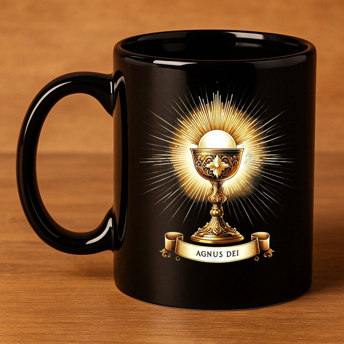 Eucharistic Consecration Traditional Latin Mass Catholic 11oz C Handle Ceramic Mug