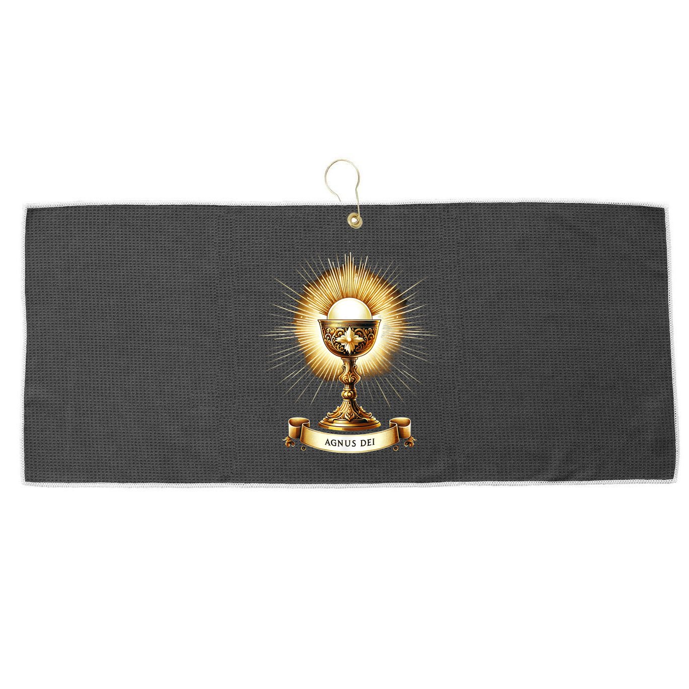 Eucharistic Consecration Traditional Latin Mass Catholic Large Microfiber Waffle Golf Towel