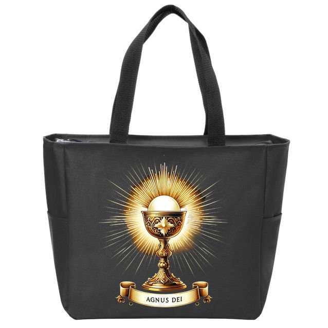 Eucharistic Consecration Traditional Latin Mass Catholic Zip Tote Bag