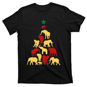 Elephant Christmas tree South Africa Safari animals Xmas T-Shirt