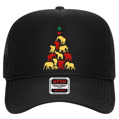Elephant Christmas tree South Africa Safari animals Xmas Trucker Hat