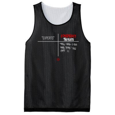 Experts Conspiracy Theorists White And Red Text Mesh Reversible Basketball Jersey Tank