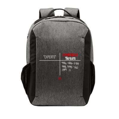 Experts Conspiracy Theorists White And Red Text Vector Backpack