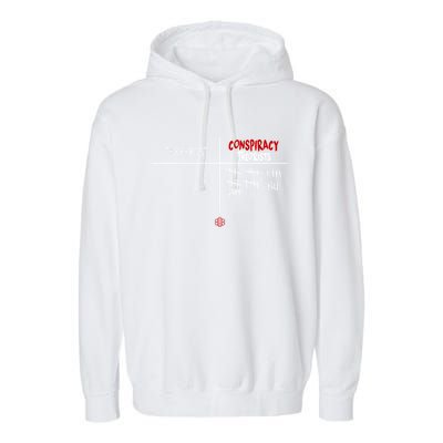 Experts Conspiracy Theorists White And Red Text Garment-Dyed Fleece Hoodie