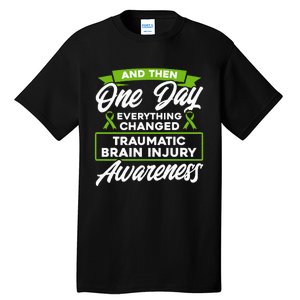 Everything Changed Traumatic Brain Injury Awareness Tall T-Shirt