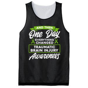 Everything Changed Traumatic Brain Injury Awareness Mesh Reversible Basketball Jersey Tank