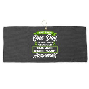 Everything Changed Traumatic Brain Injury Awareness Large Microfiber Waffle Golf Towel