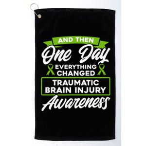 Everything Changed Traumatic Brain Injury Awareness Platinum Collection Golf Towel