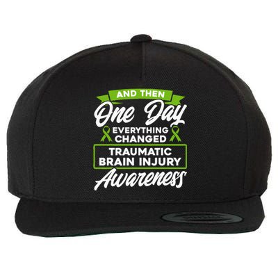 Everything Changed Traumatic Brain Injury Awareness Wool Snapback Cap