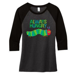 Eric Carle The Very Hungry Caterpillar Always Hungry Women's Tri-Blend 3/4-Sleeve Raglan Shirt