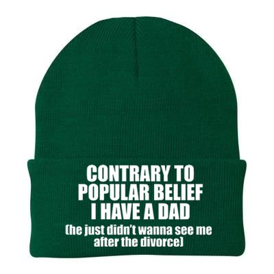 Ellesong Contrary To Popular Belief I Have A Dad He Just Didn’T Wanna See Me Aft Knit Cap Winter Beanie