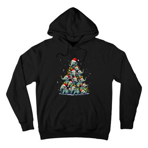 Elephant Christmas Tree Funny Jumbo Holiday Cute Elephant Hoodie