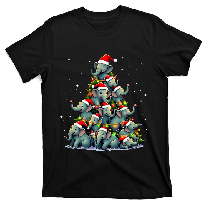 Elephant Christmas Tree Funny Jumbo Holiday Cute Elephant T-Shirt