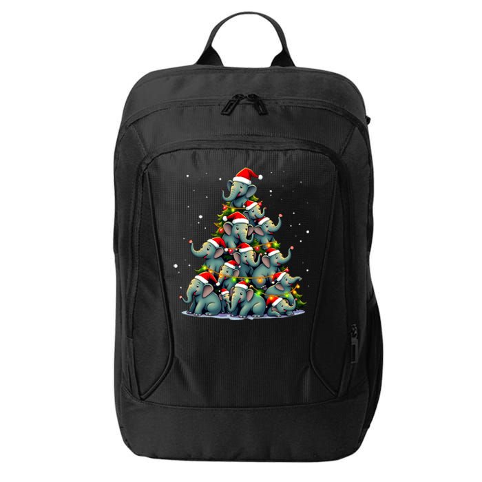 Elephant Christmas Tree Funny Jumbo Holiday Cute Elephant City Backpack