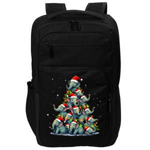 Elephant Christmas Tree Funny Jumbo Holiday Cute Elephant Impact Tech Backpack