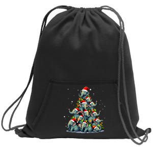 Elephant Christmas Tree Funny Jumbo Holiday Cute Elephant Sweatshirt Cinch Pack Bag