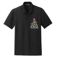 Elephant Christmas Tree Funny Jumbo Holiday Cute Elephant Dry Zone Grid Polo