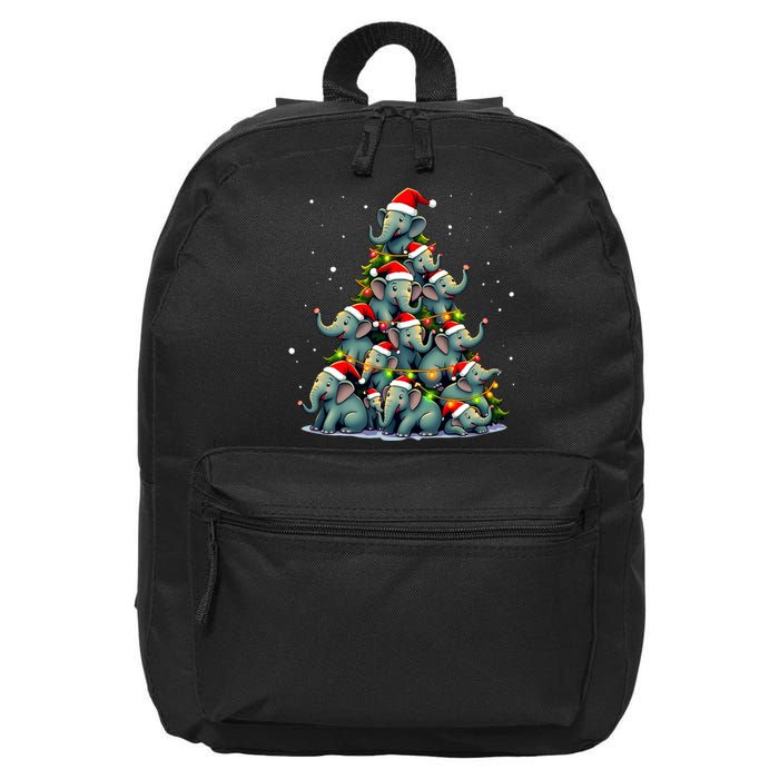 Elephant Christmas Tree Funny Jumbo Holiday Cute Elephant 16 in Basic Backpack