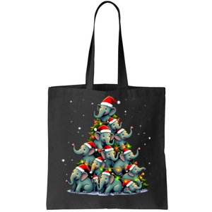 Elephant Christmas Tree Funny Jumbo Holiday Cute Elephant Tote Bag