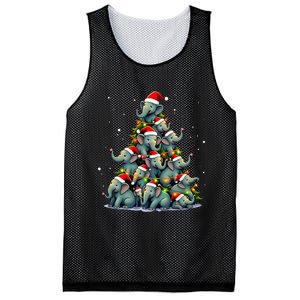 Elephant Christmas Tree Funny Jumbo Holiday Cute Elephant Mesh Reversible Basketball Jersey Tank