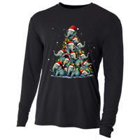 Elephant Christmas Tree Funny Jumbo Holiday Cute Elephant Cooling Performance Long Sleeve Crew