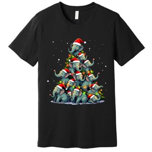 Elephant Christmas Tree Funny Jumbo Holiday Cute Elephant Premium T-Shirt