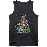 Elephant Christmas Tree Funny Jumbo Holiday Cute Elephant Tank Top