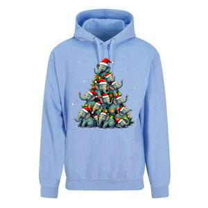 Elephant Christmas Tree Funny Jumbo Holiday Cute Elephant Unisex Surf Hoodie