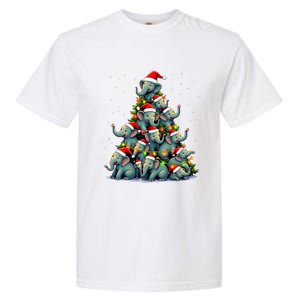 Elephant Christmas Tree Funny Jumbo Holiday Cute Elephant Garment-Dyed Heavyweight T-Shirt