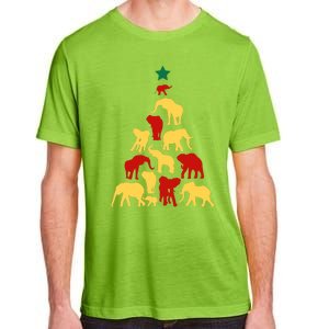 Elephant Christmas Tree South Africa Safari Animals Xmas Adult ChromaSoft Performance T-Shirt