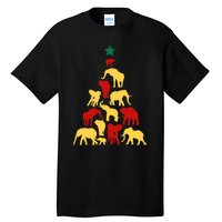 Elephant Christmas Tree South Africa Safari Animals Xmas Tall T-Shirt