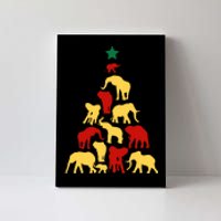 Elephant Christmas Tree South Africa Safari Animals Xmas Canvas